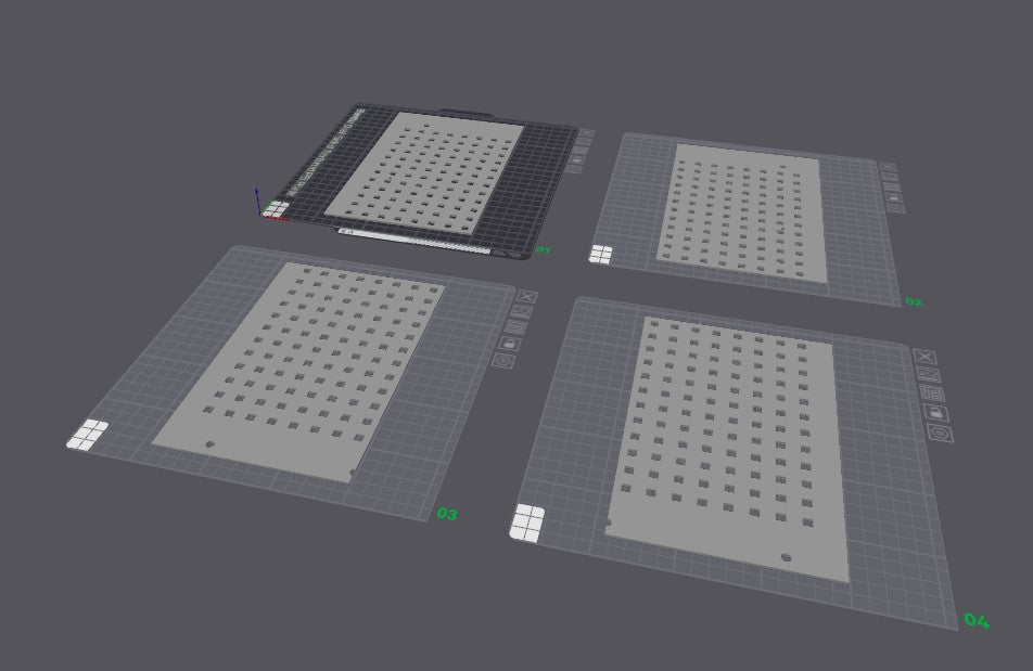 Pegboard panels for Bambu P1P minimal shell enclosure