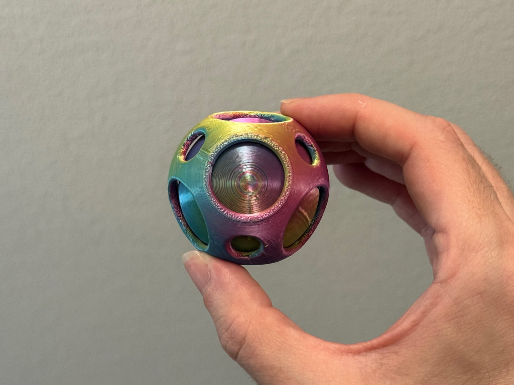 Spinning Sphere Inside Sphere Fidget Toy