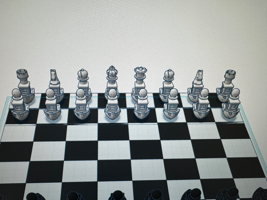 Benchychess - a chess set which is benchy themed
