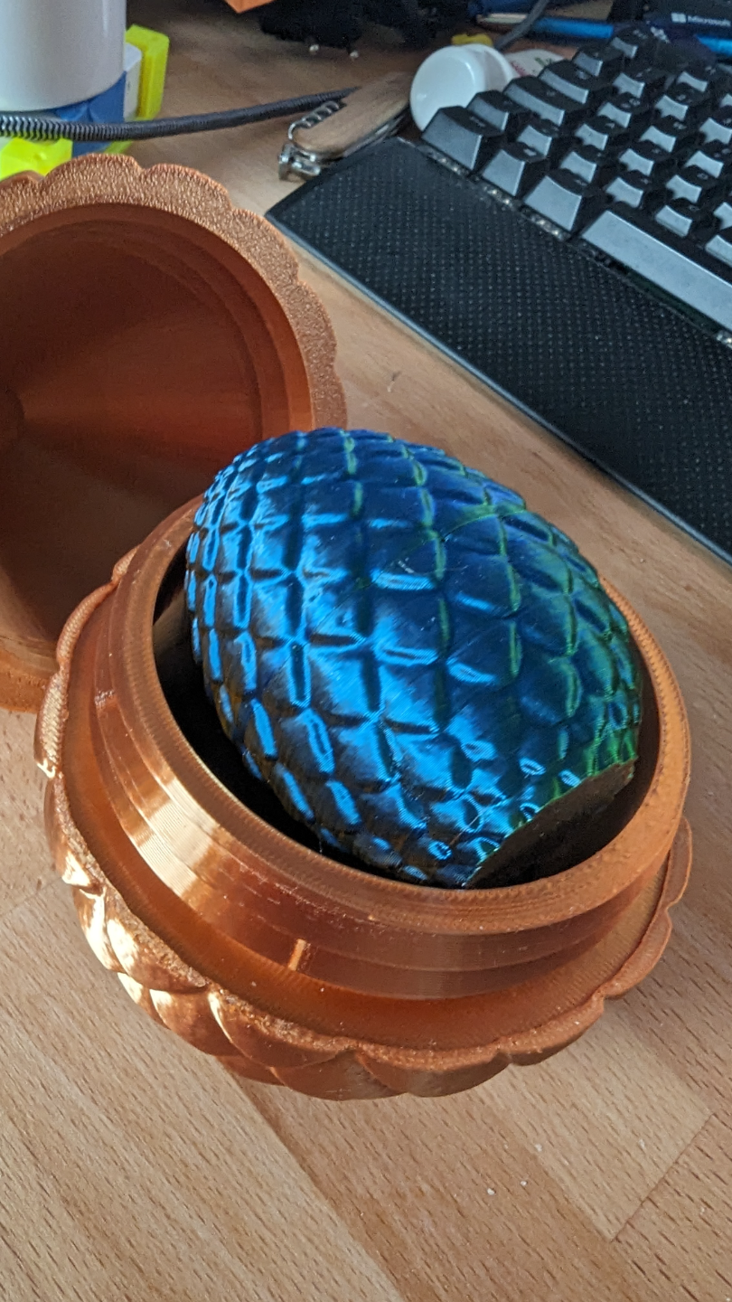 Threaded Dragon Egg Matryoshka - Easter decoration