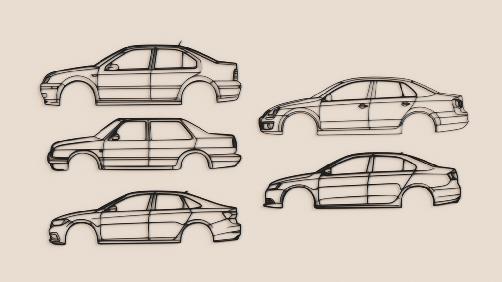 VW Jetta Models 2D wall art decor
