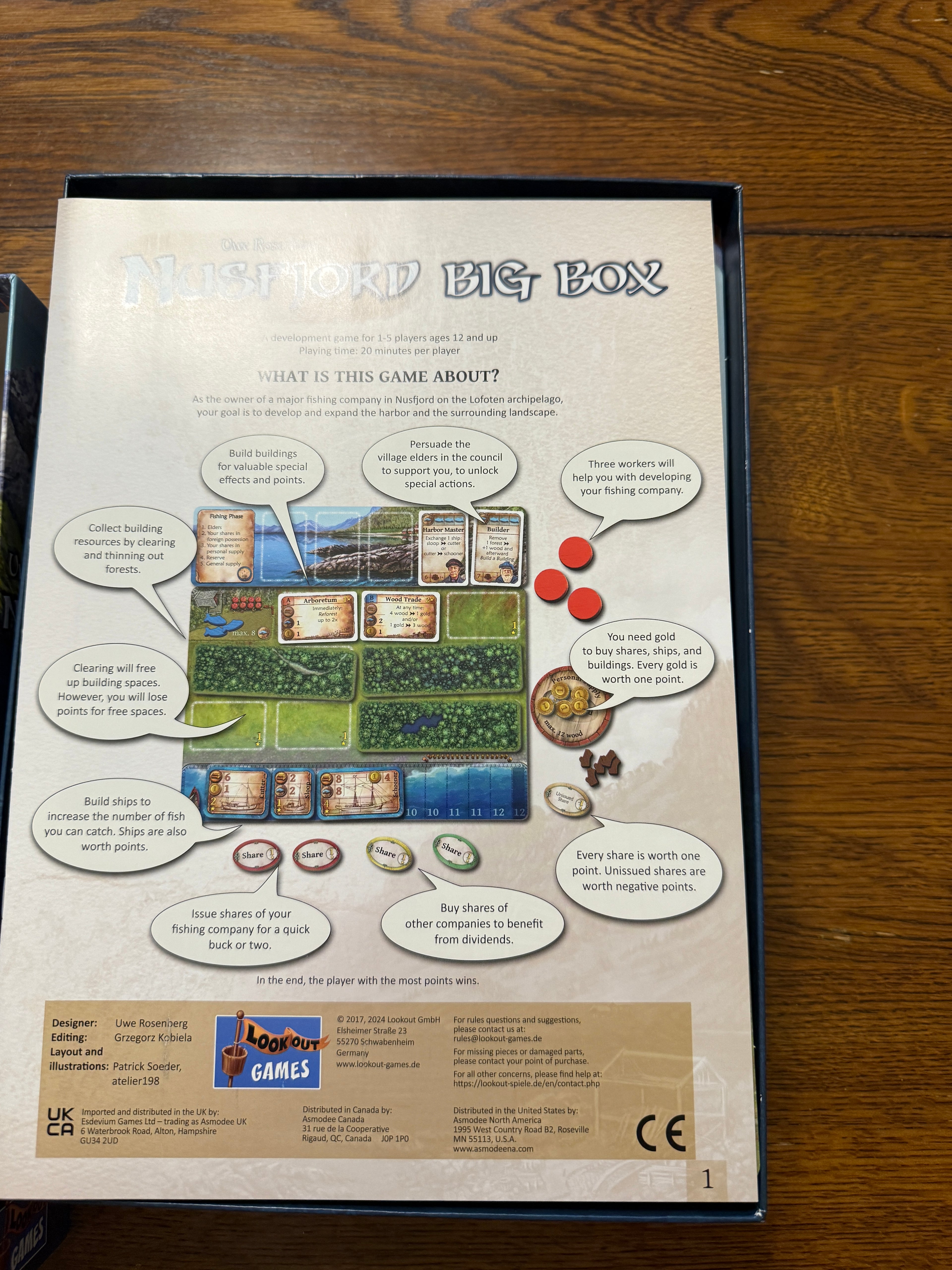 Nusfjord Big Box Board Game Insert