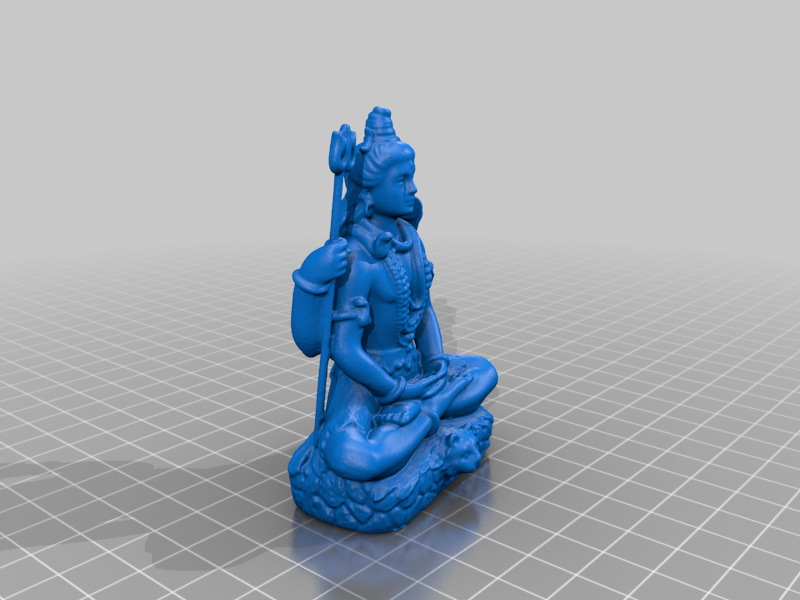 Shiva in Meditation on Tiger Skin