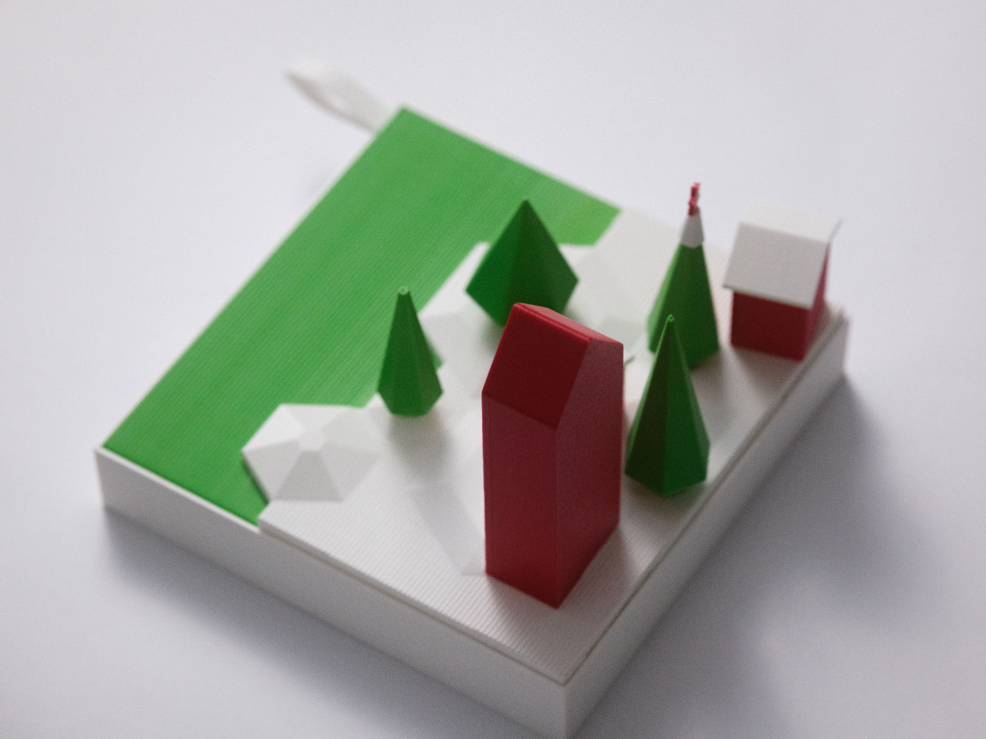 Christmas Village tray decor