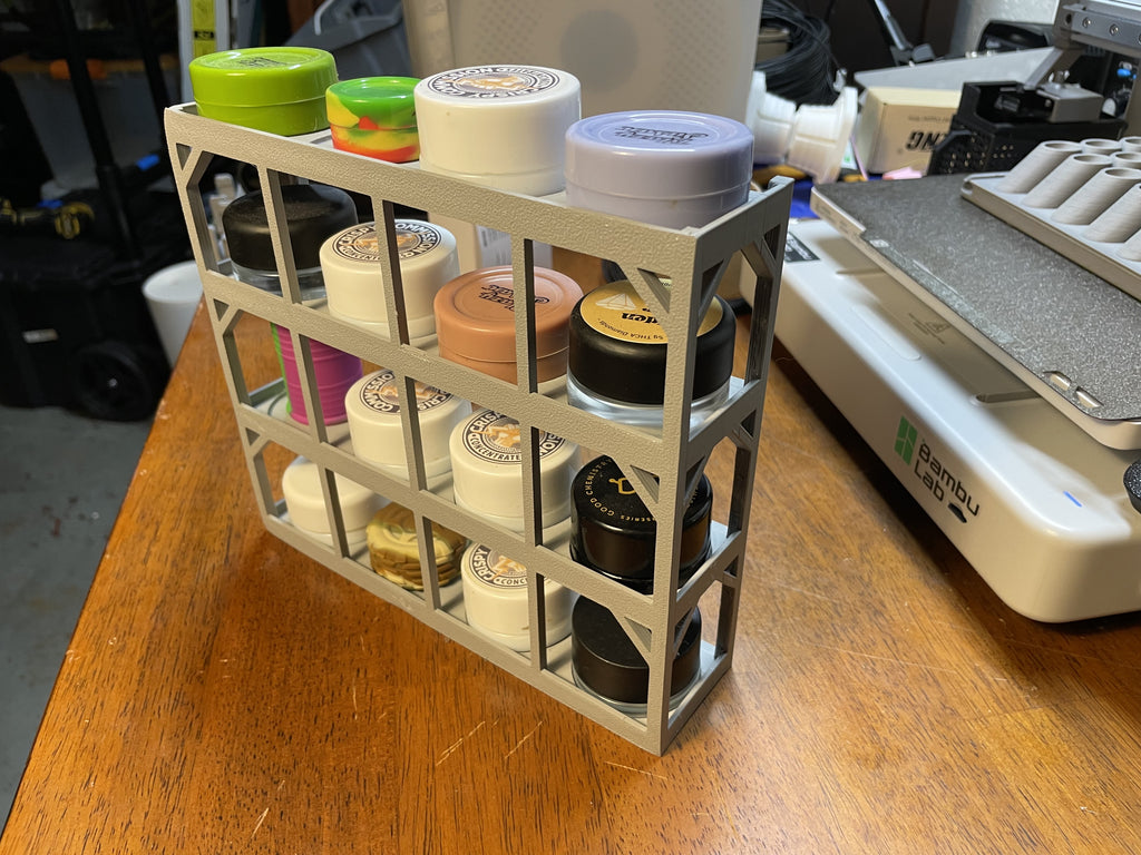 Makeup / Dab Jar Display With Shelves