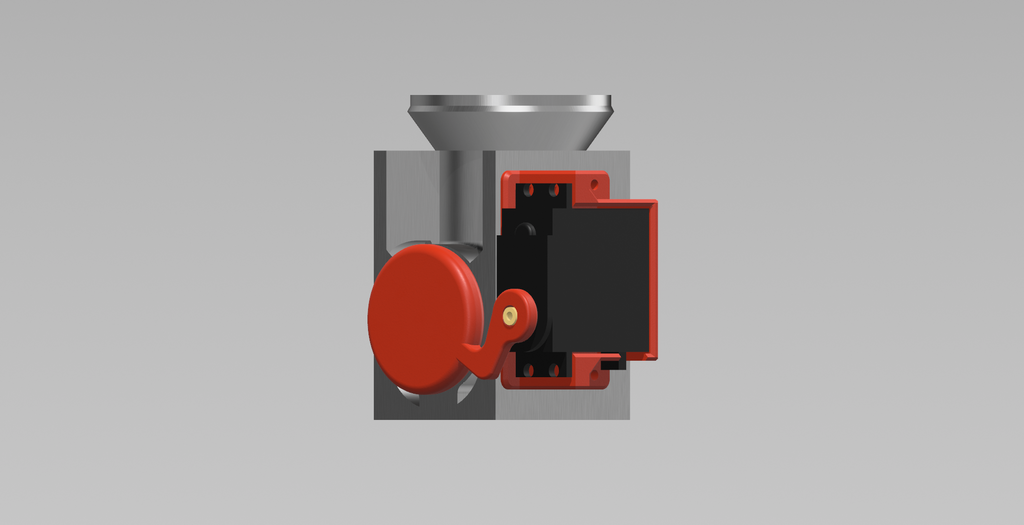 MG995 Servo holder. Pellet Dispenser System
