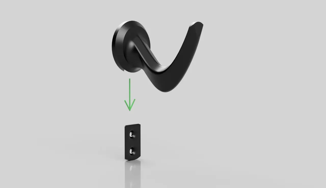 Wall Hook with Hidden Screws