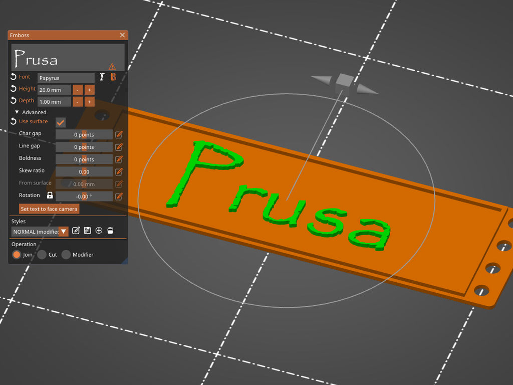 Rubber Stamp (Customizable in Slicer)