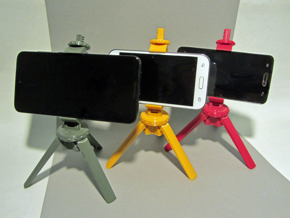 Phone Tripod (Improved, Tilts to Any Angle)