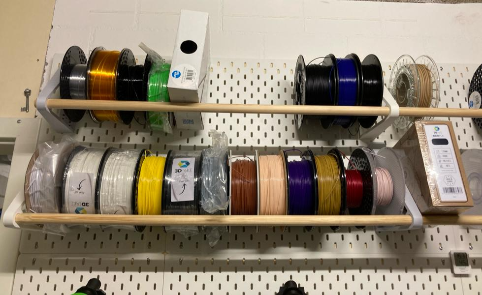 Filament Spool Holder - Wood 23mm (fits IKEA Skådis)