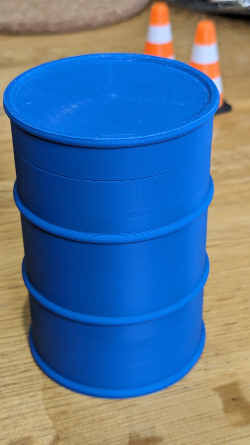 1/10 Scale 55 Gallon Steel Drum (Screw Top)