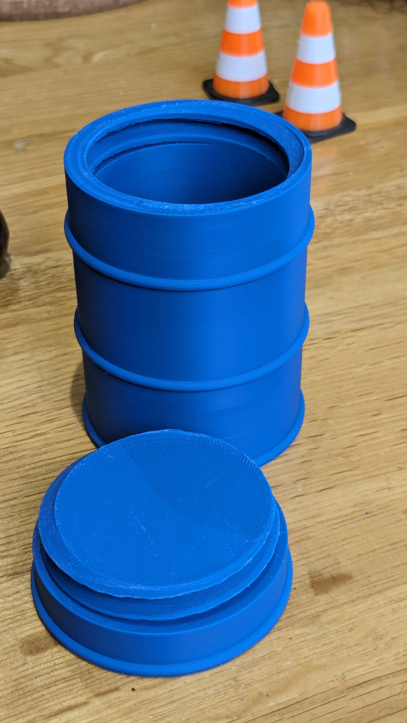 1/10 Scale 55 Gallon Steel Drum (Screw Top)