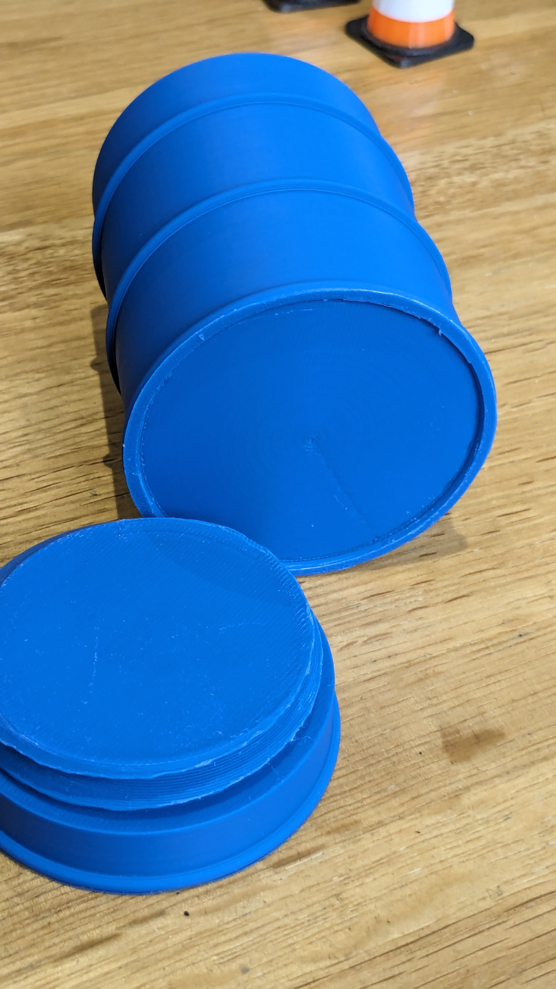 1/10 Scale 55 Gallon Steel Drum (Screw Top)