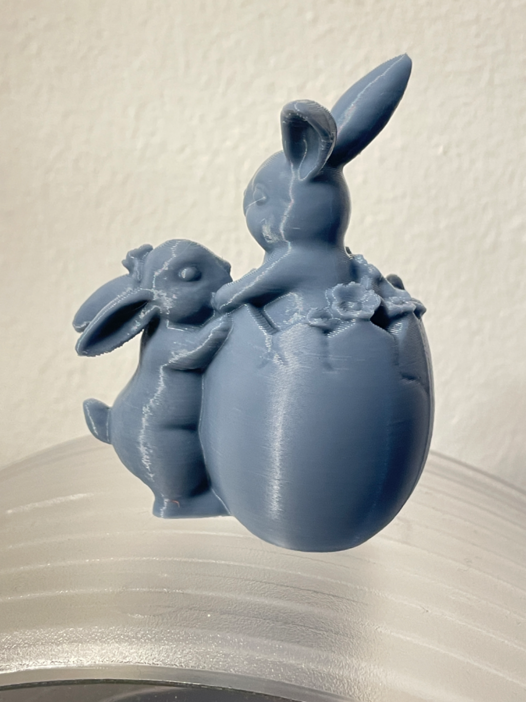 Cute easter bunny in easter Egg