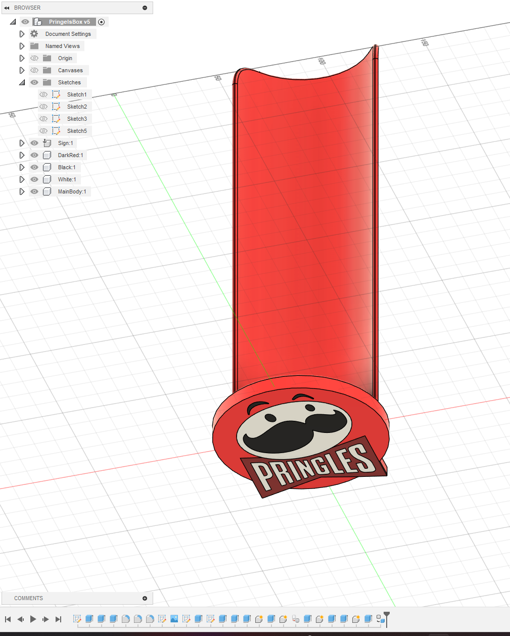 Pringles Tray and lid - with new logo