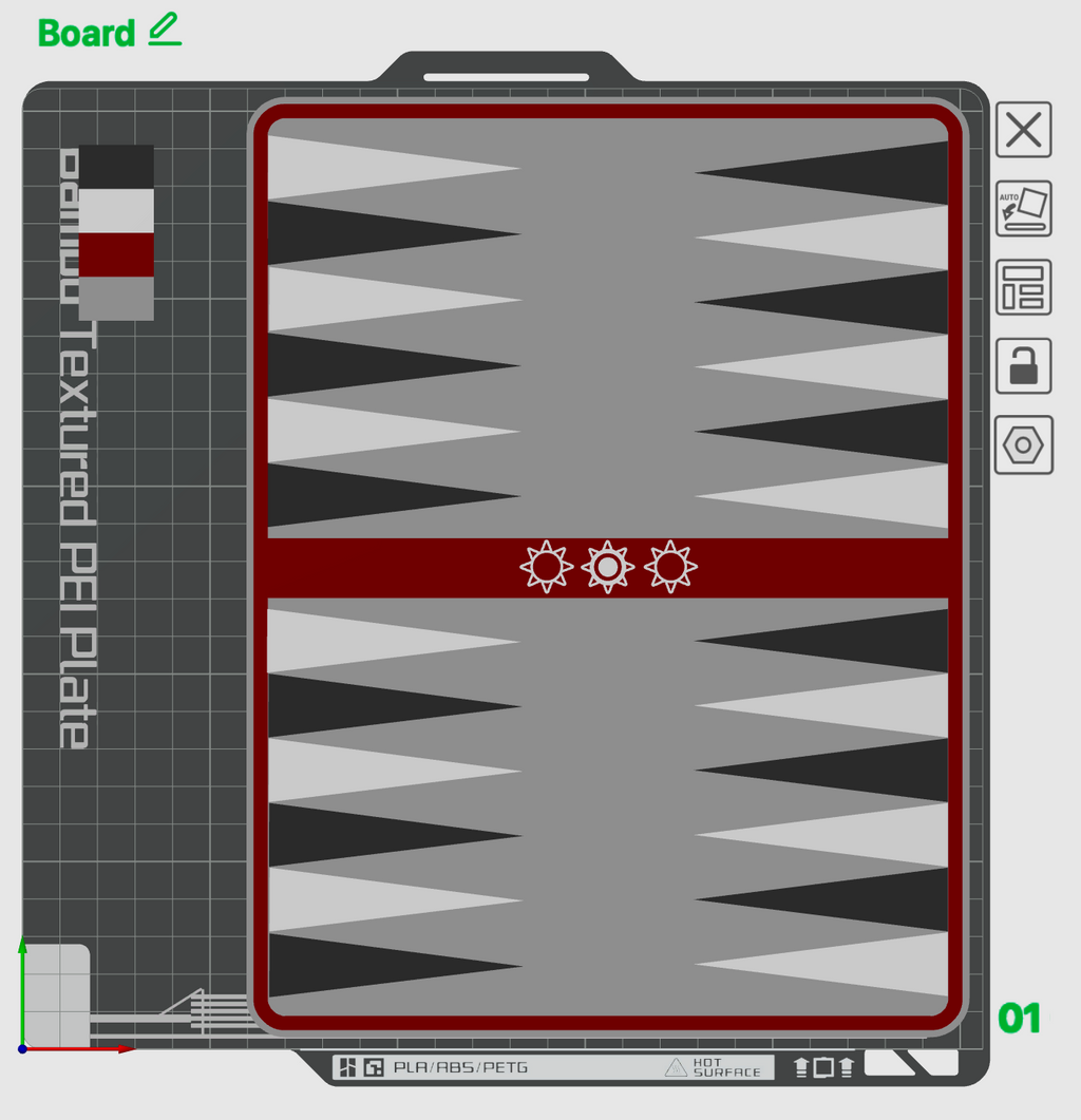 Basic Backgammon Board and Pieces