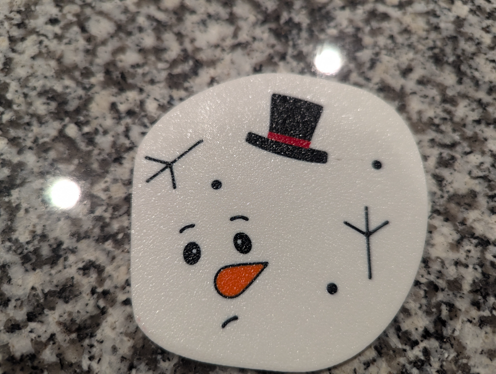 Melted Snowman Coaster Set + Holder - A Frosty End