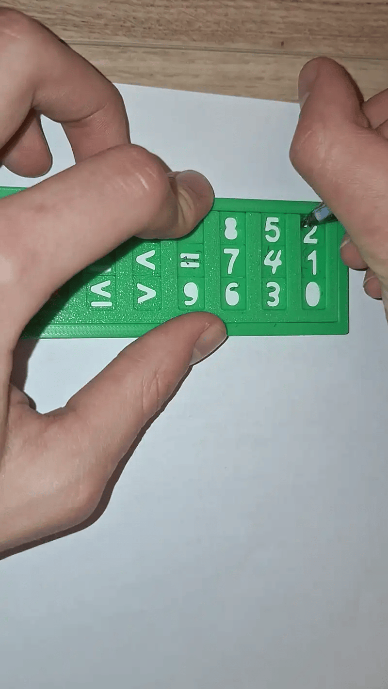 modular stencil, 10×3 characters