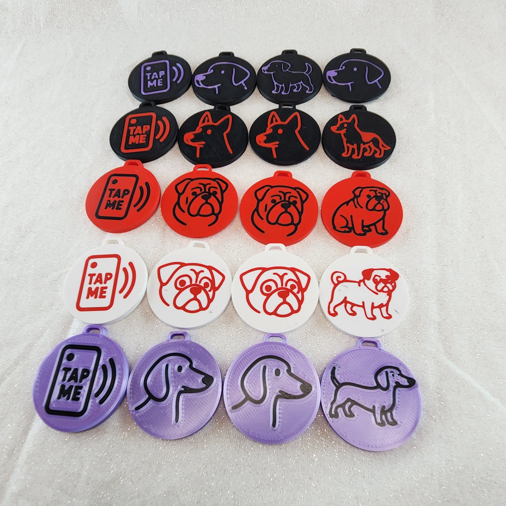 NFC Dog Tag 5 Dog Set for Commercial Use