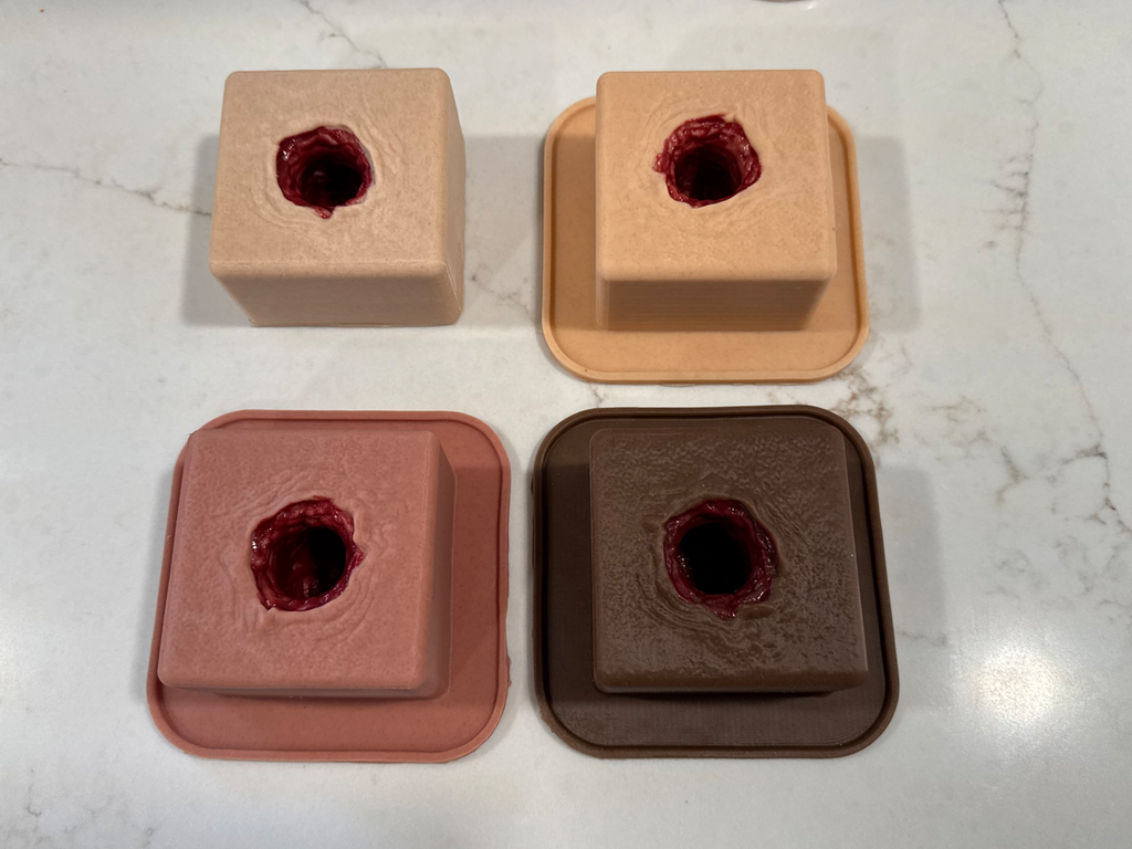 Silicone Wound Packing Trainer Mold - Bullet