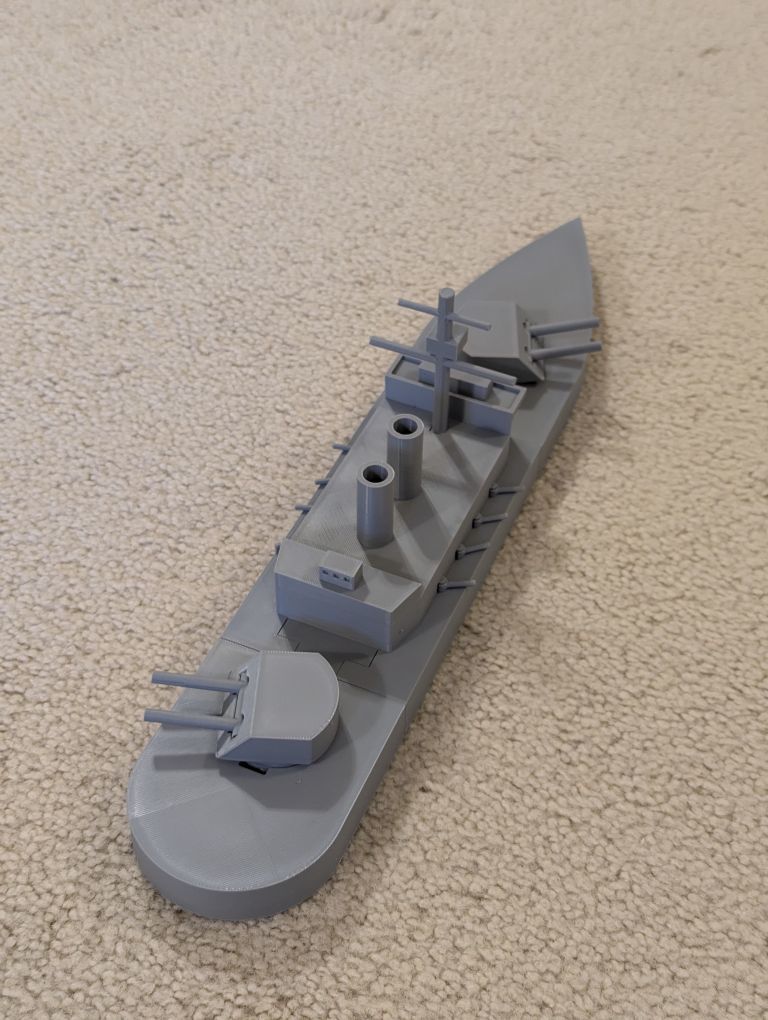 Simple Large Battleship (Snapfit Turrets and Hull)