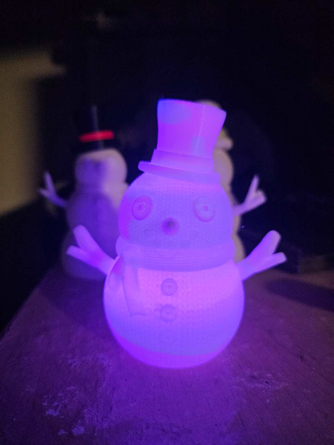 snowman CHUBBS knit LED tea light Lamp
