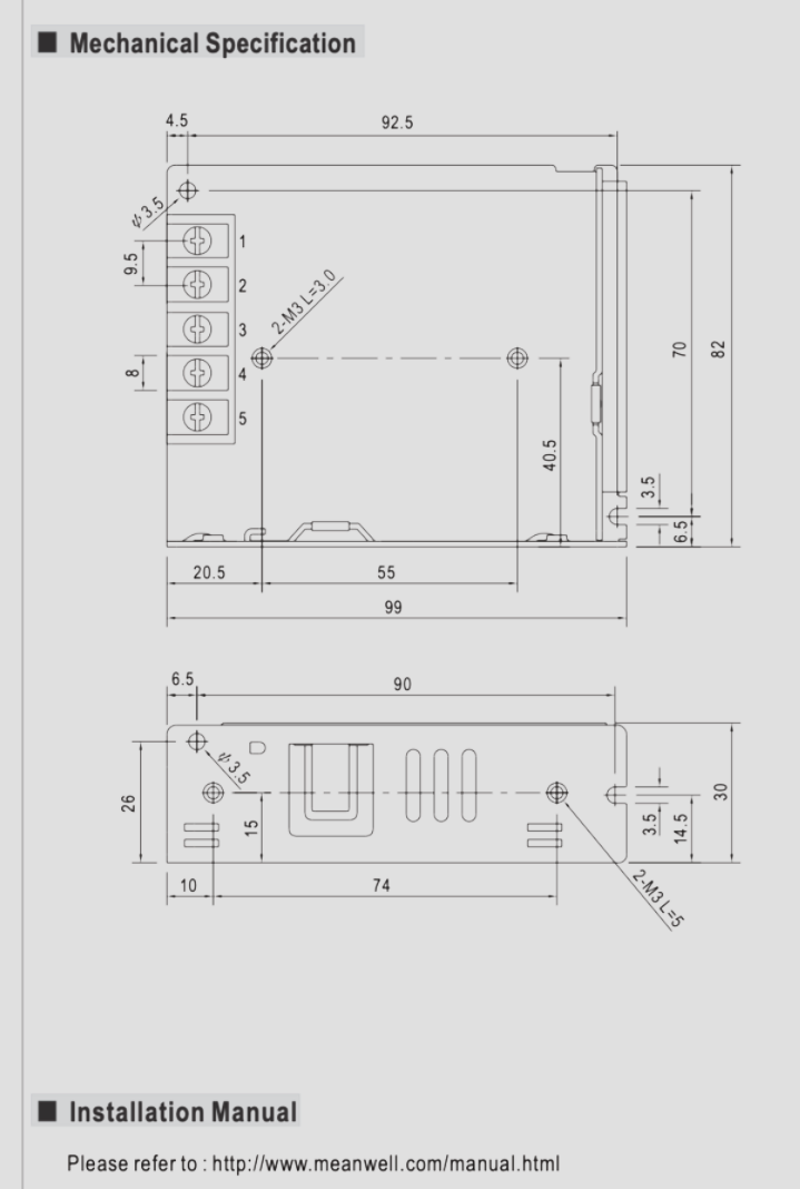 10.1" Raspberry Pi VESA Case (Meanwell LRS-35 PSU)