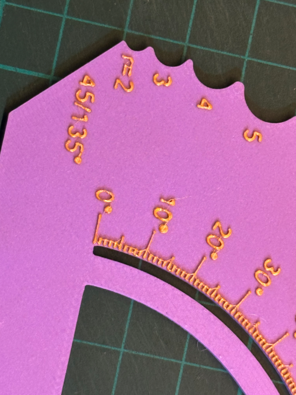 Template for Measuring Angles & Radii from 2-16mm