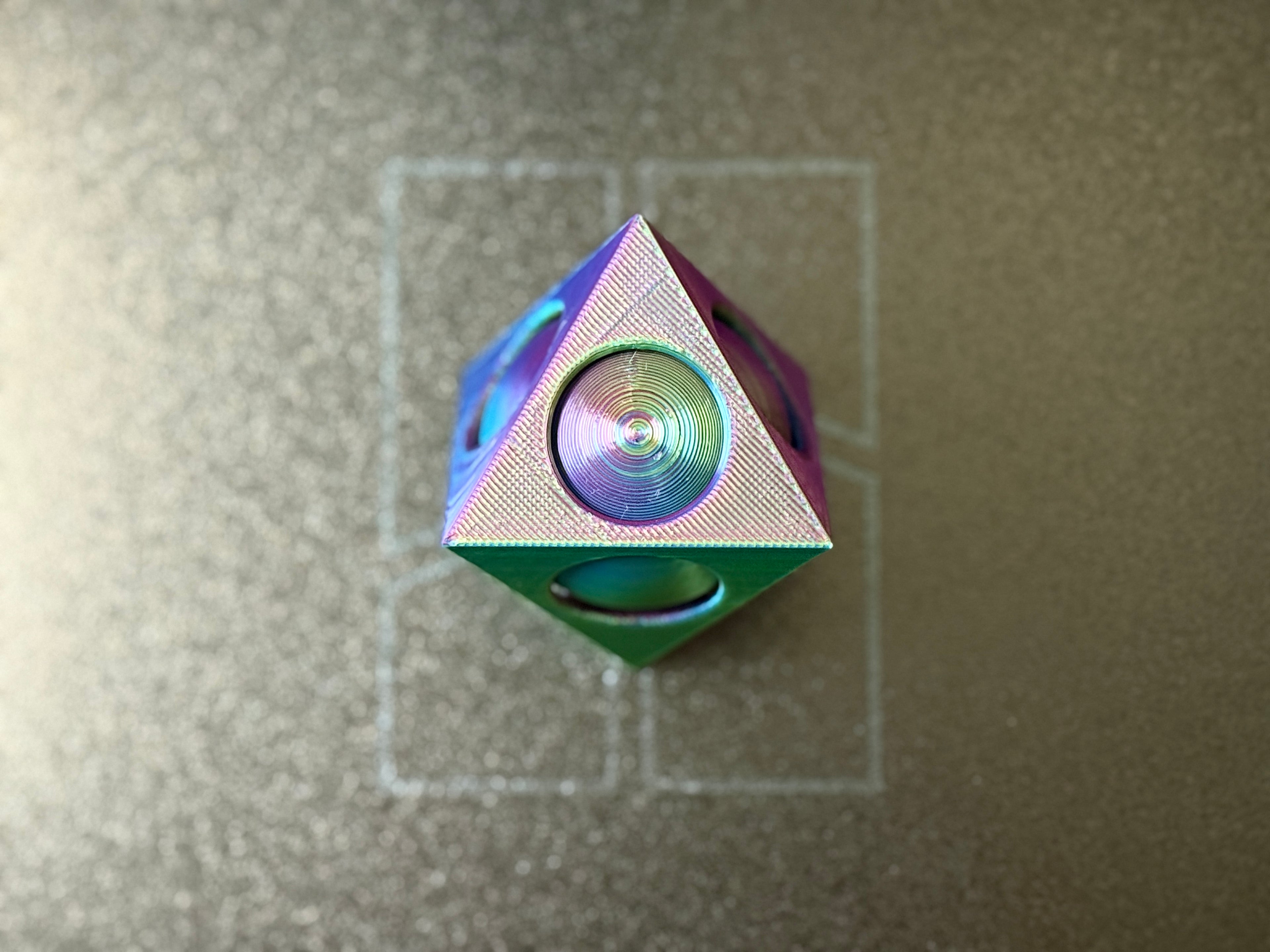 Spinning Sphere Inside the Octahedron | Fidget Toy