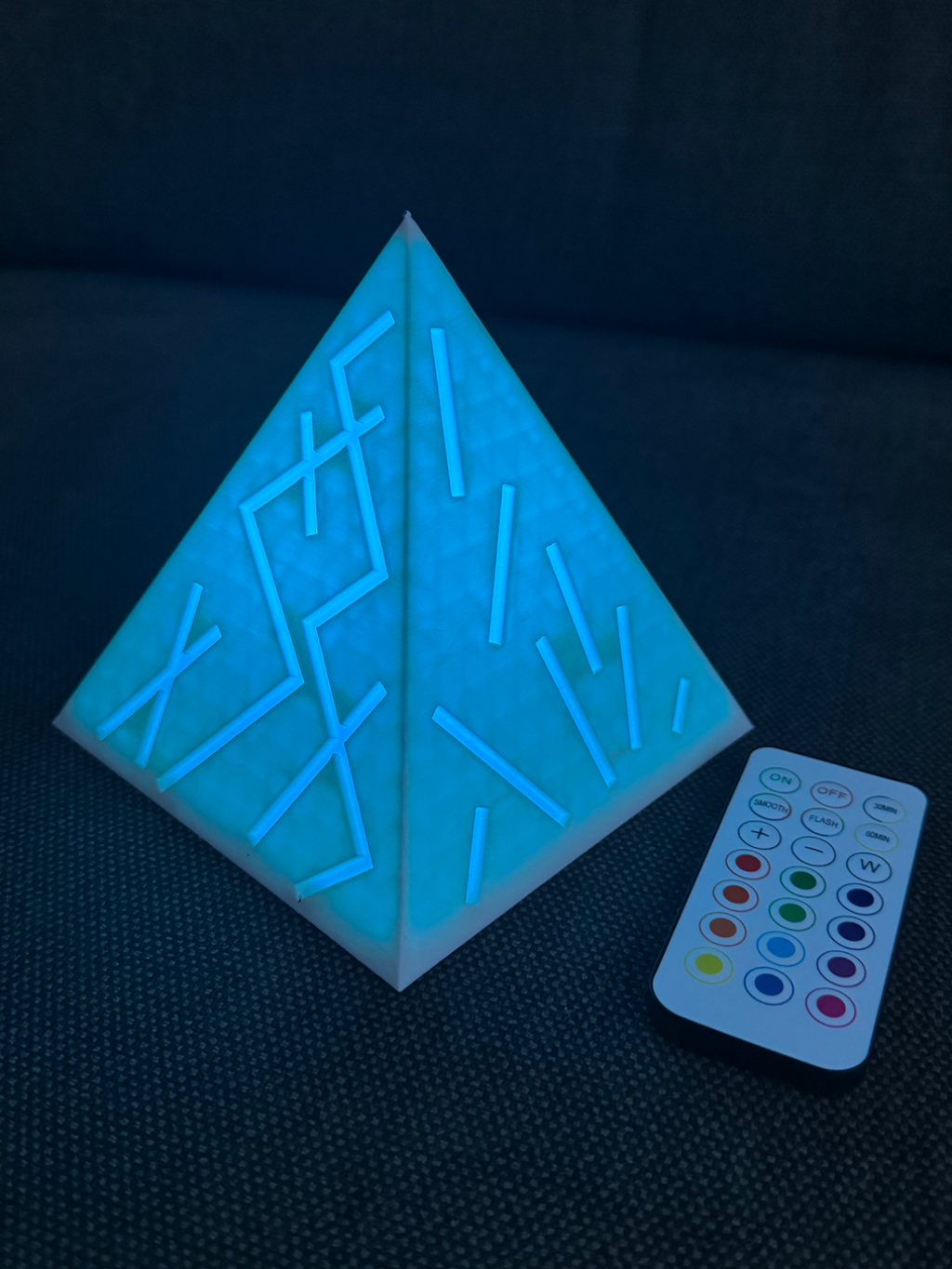 Pyramid Glow Lamp with Bambulab Remote Control Led