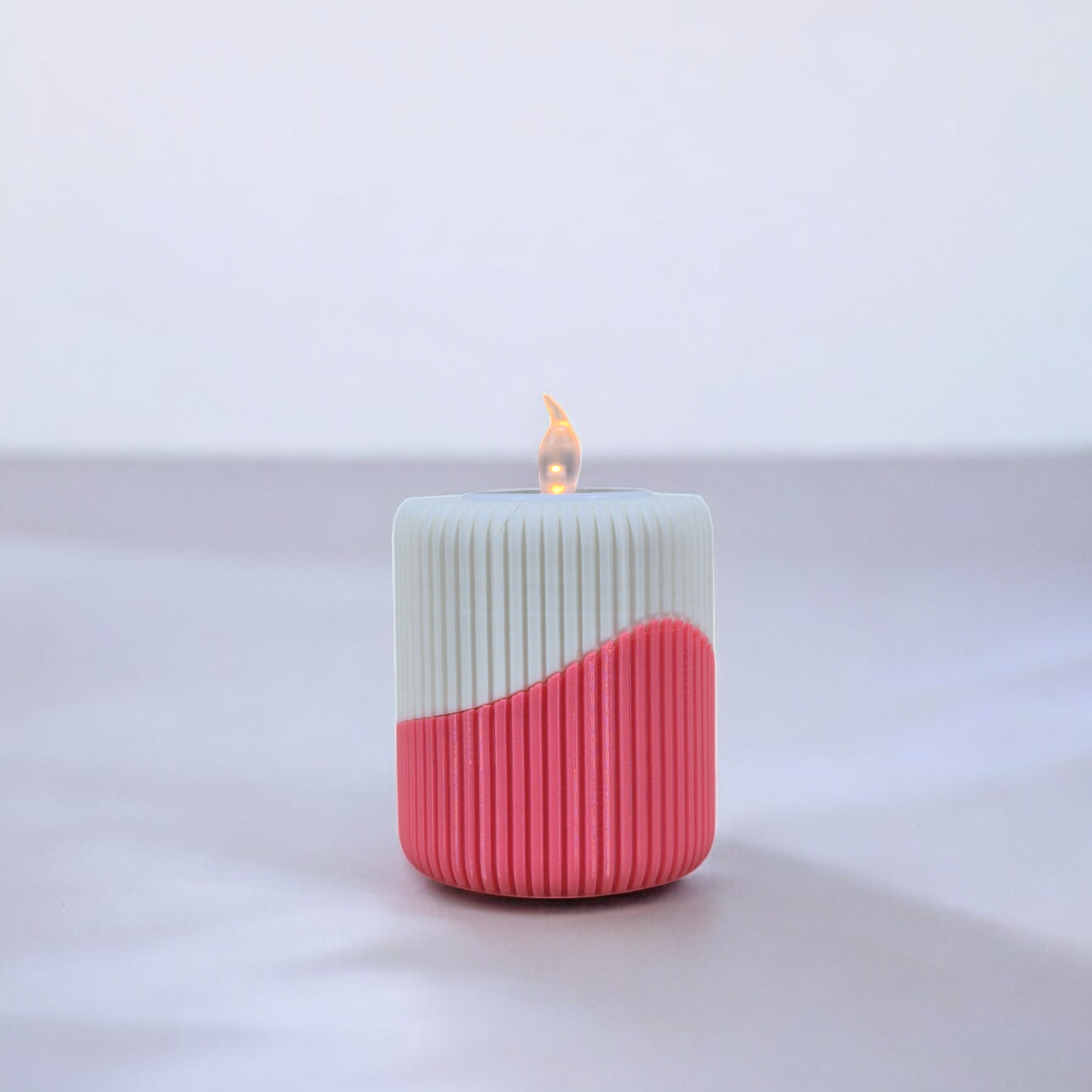 Ribbed Tea Light Holder – Customizable Color
