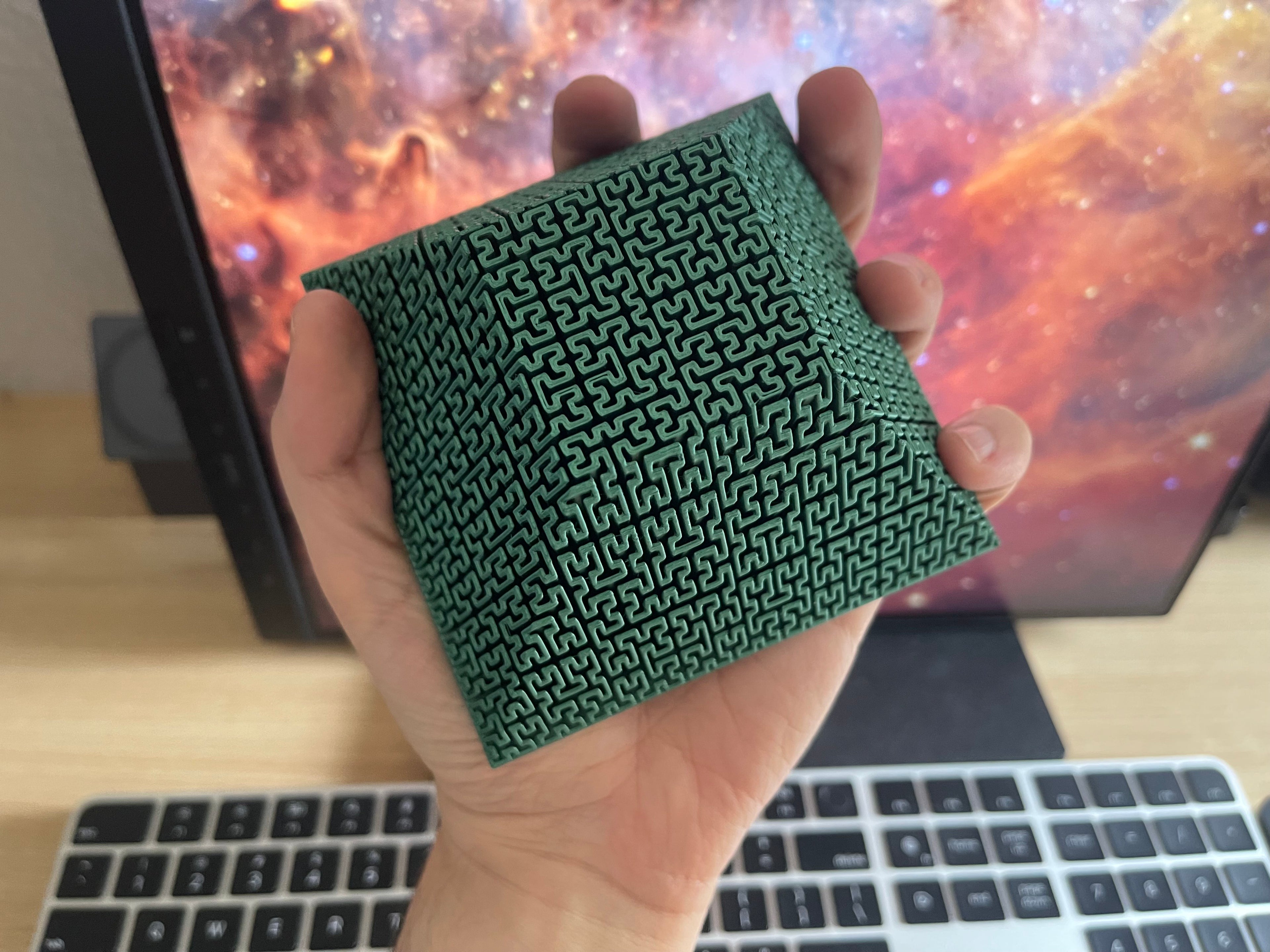 Hilbert Curve Fractal Pyramid