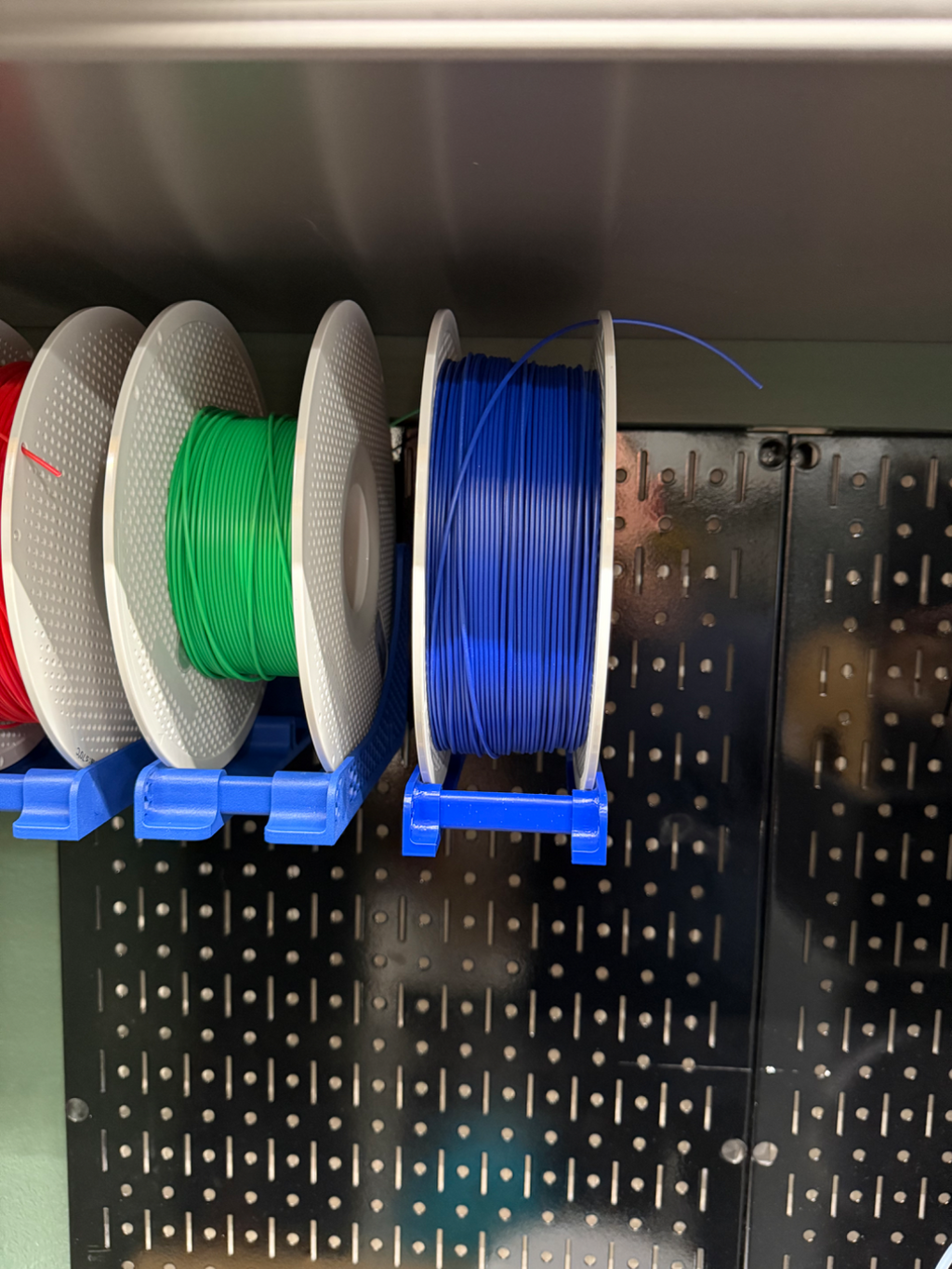 Filament Spool Holder for Wall Control Pegboard