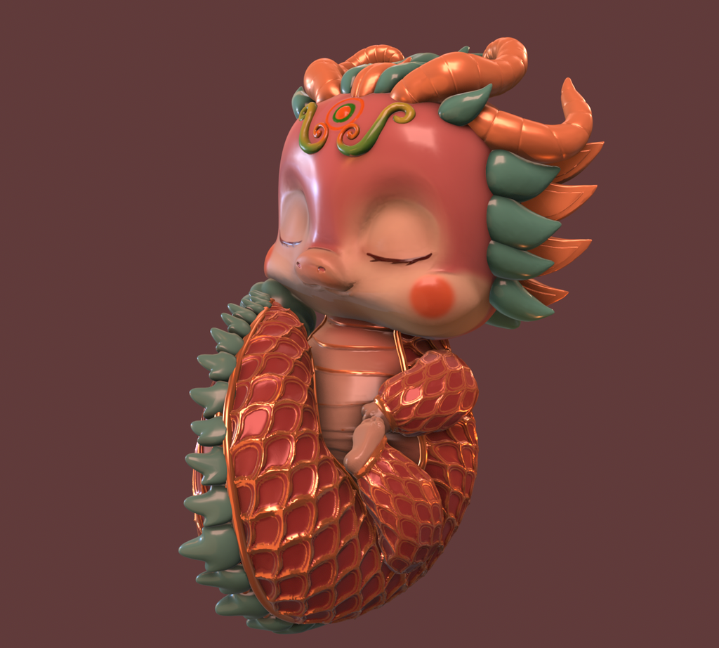 Sleeping Newborn Baby Dragon / 宝宝龙