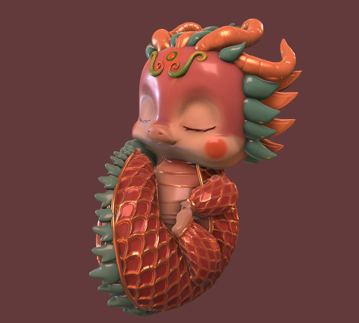 Sleeping Newborn Baby Dragon / 宝宝龙
