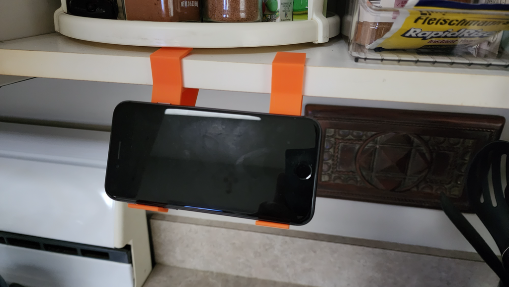 Parametric Phone Holder For Shelf Or Magnets
