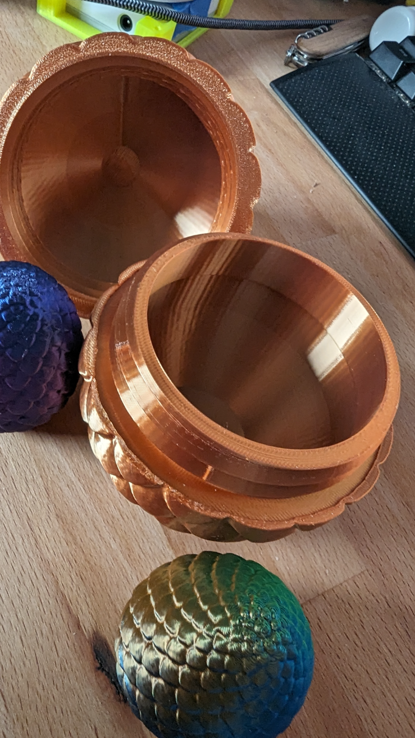 Threaded Dragon Egg Matryoshka - Easter decoration
