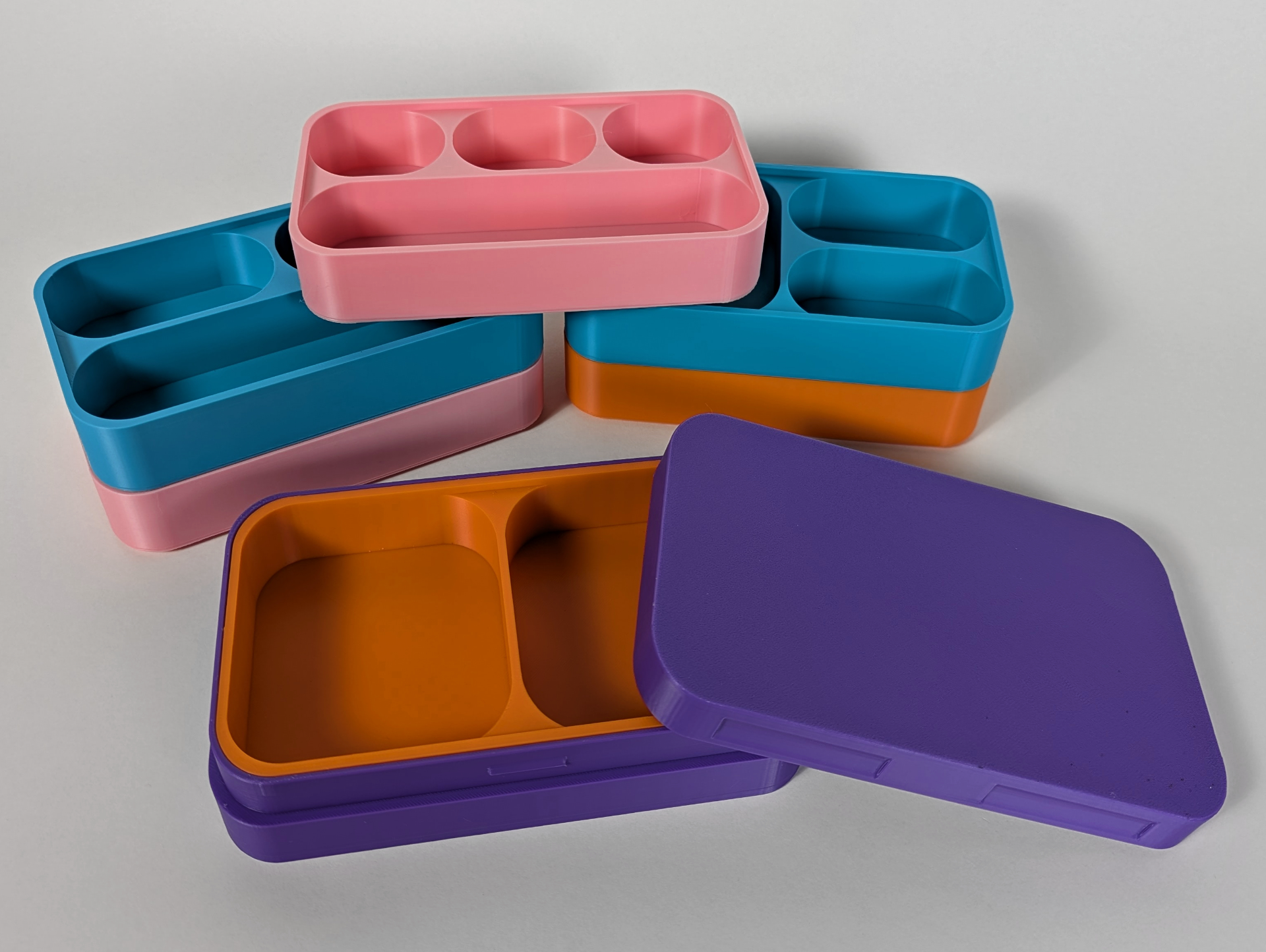 Expandable Bento Style Box w/ Stackable Inserts