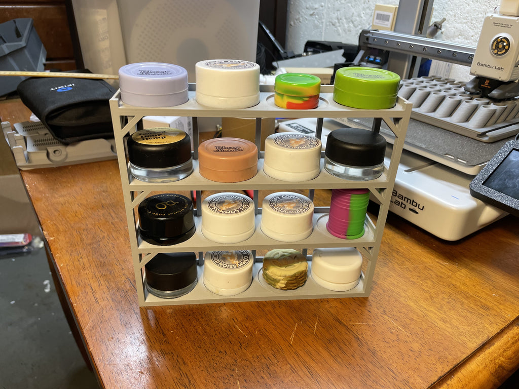 Makeup / Dab Jar Display With Shelves