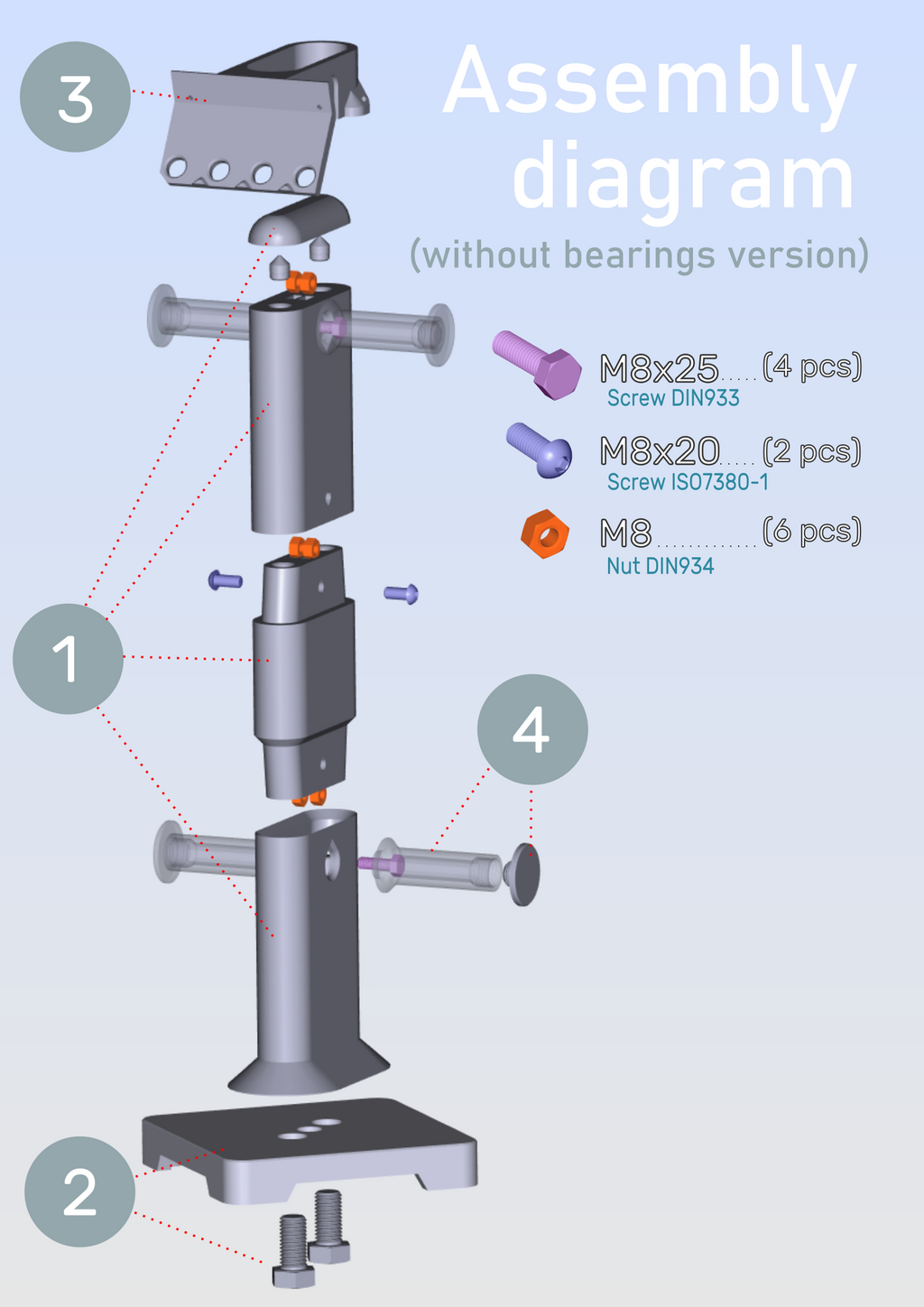 Multi spooler with bearings and bmcu holder