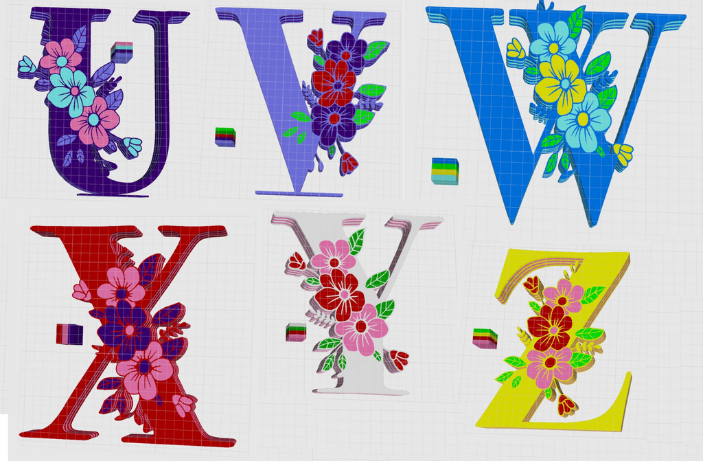 Alphabet Decor - Flowers