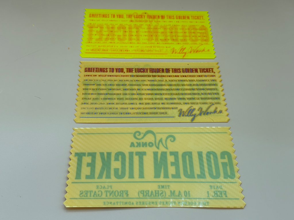 Willy Wonka golden Ticket - with update