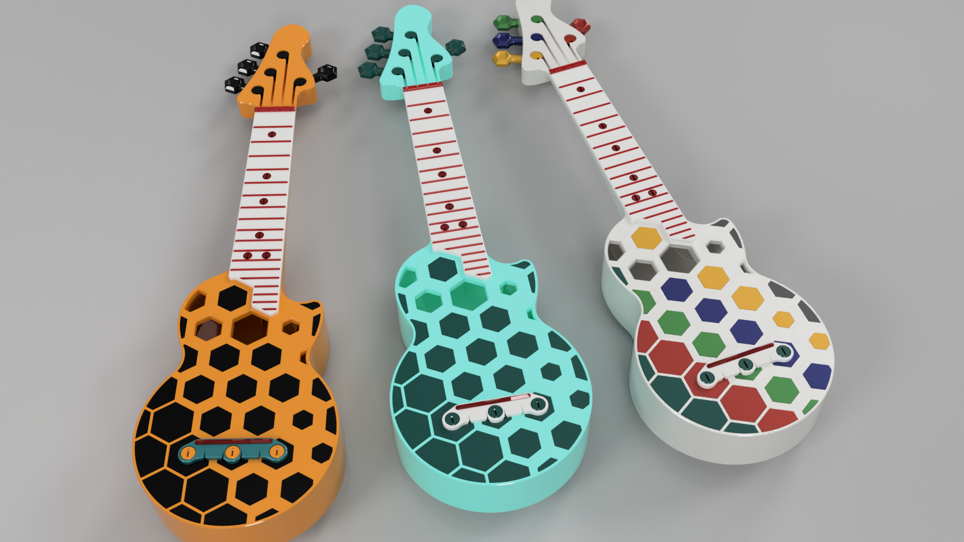 Hex ukulele - fully printable soprano