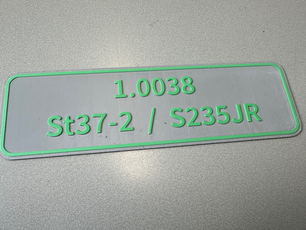 Regalschild Materialbeschriftung
