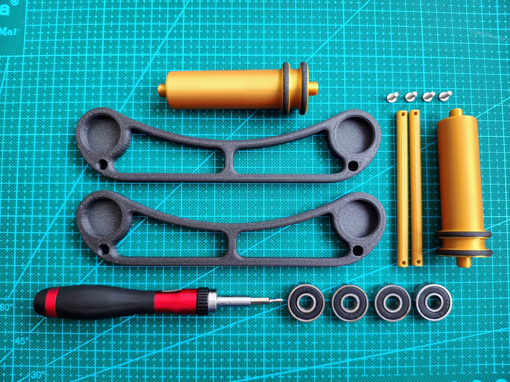 Spool roller, filament holder, spool holder