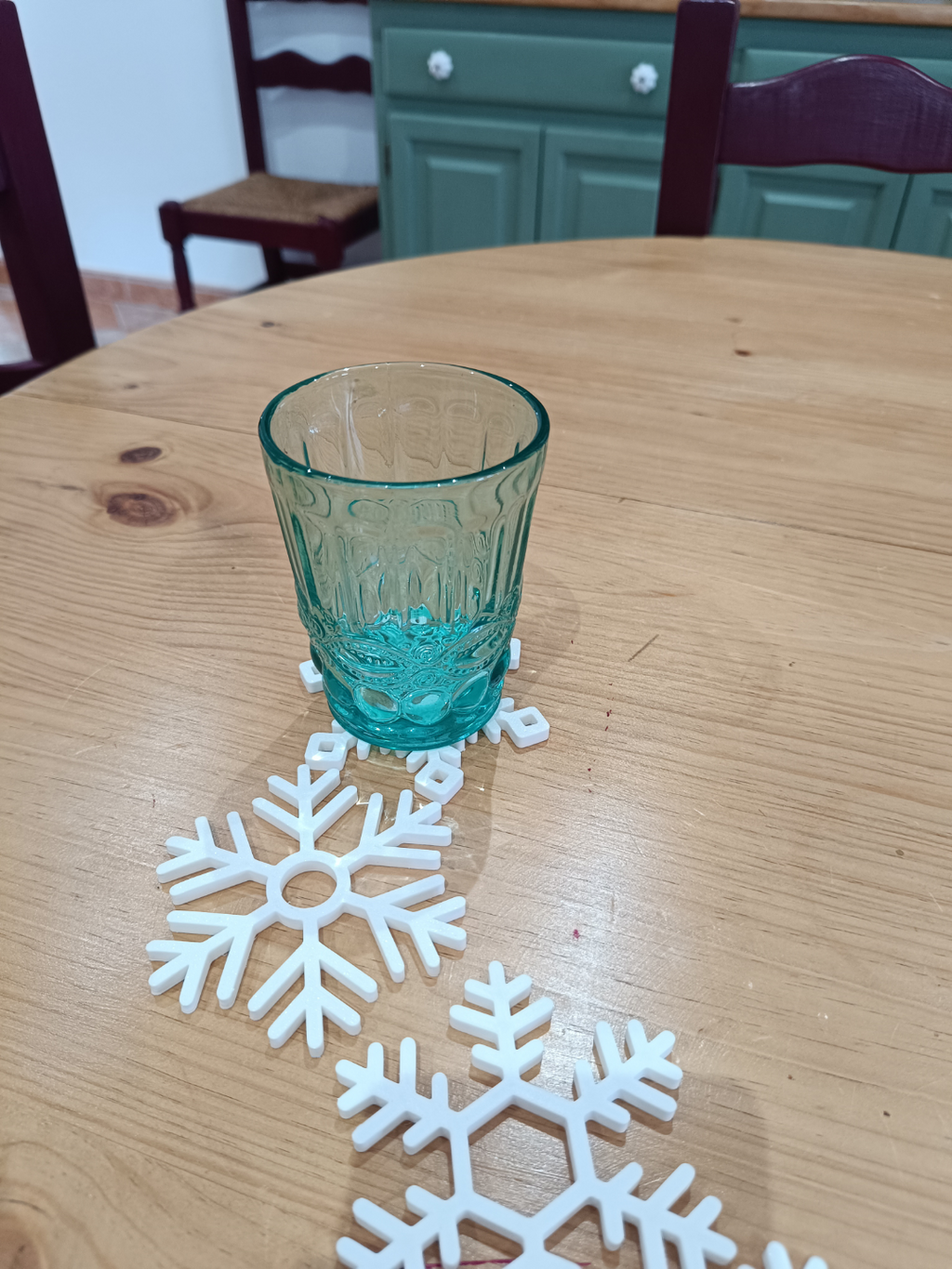 Set de posavasos de copos de nieve