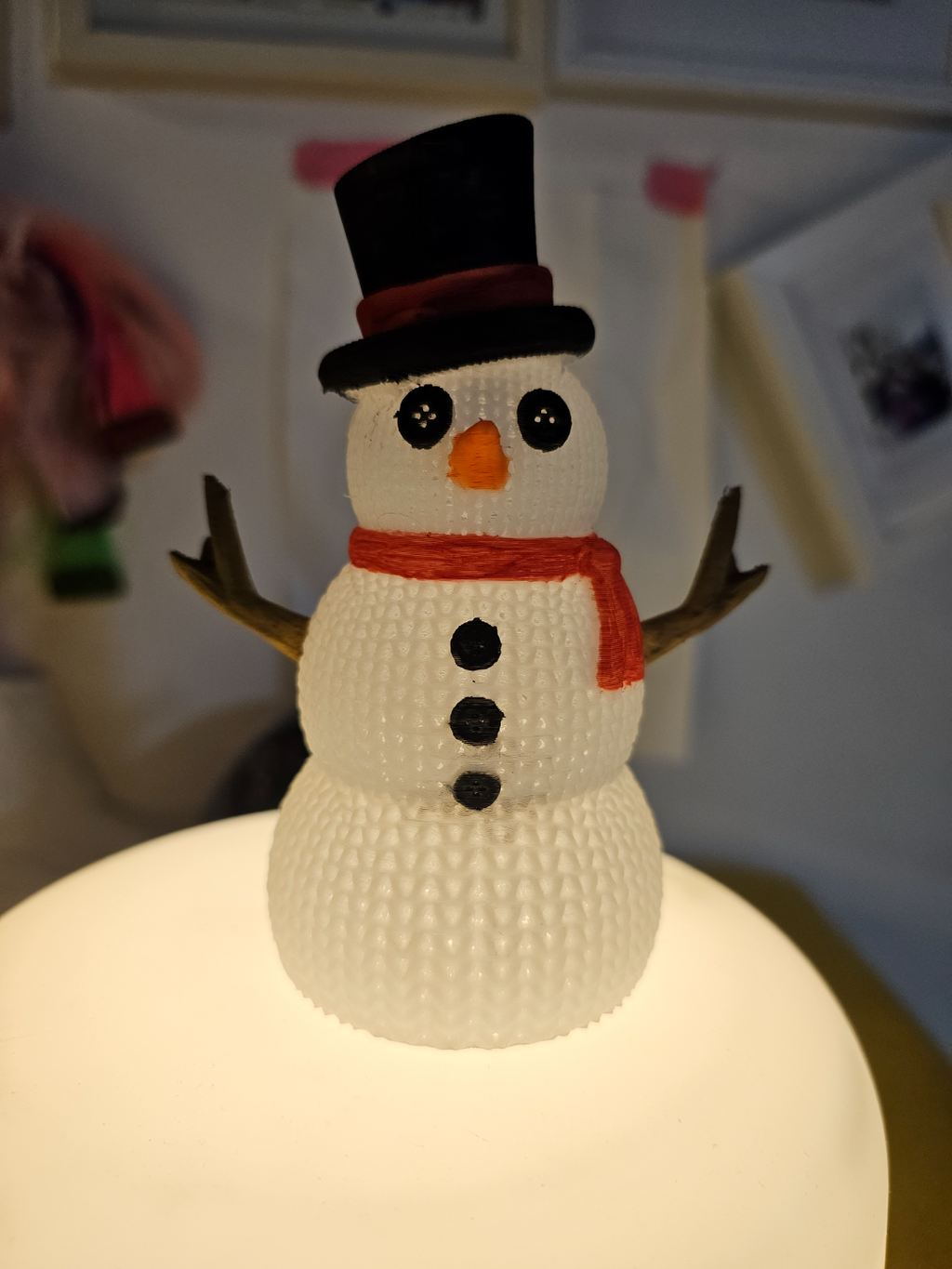 snowman knit Christmas CONTEST LED lamp
