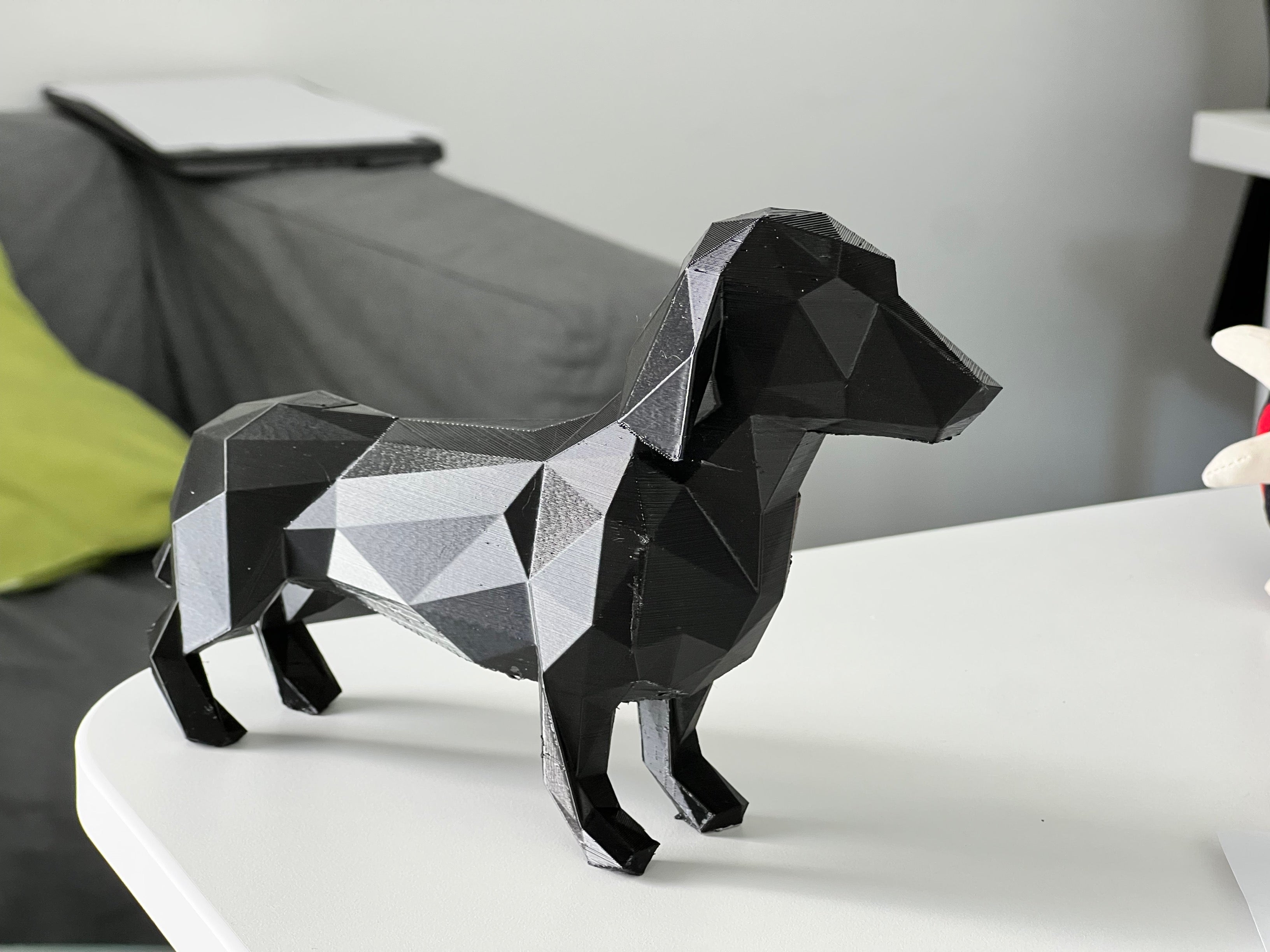 Dachshund Low Poly Sculpture