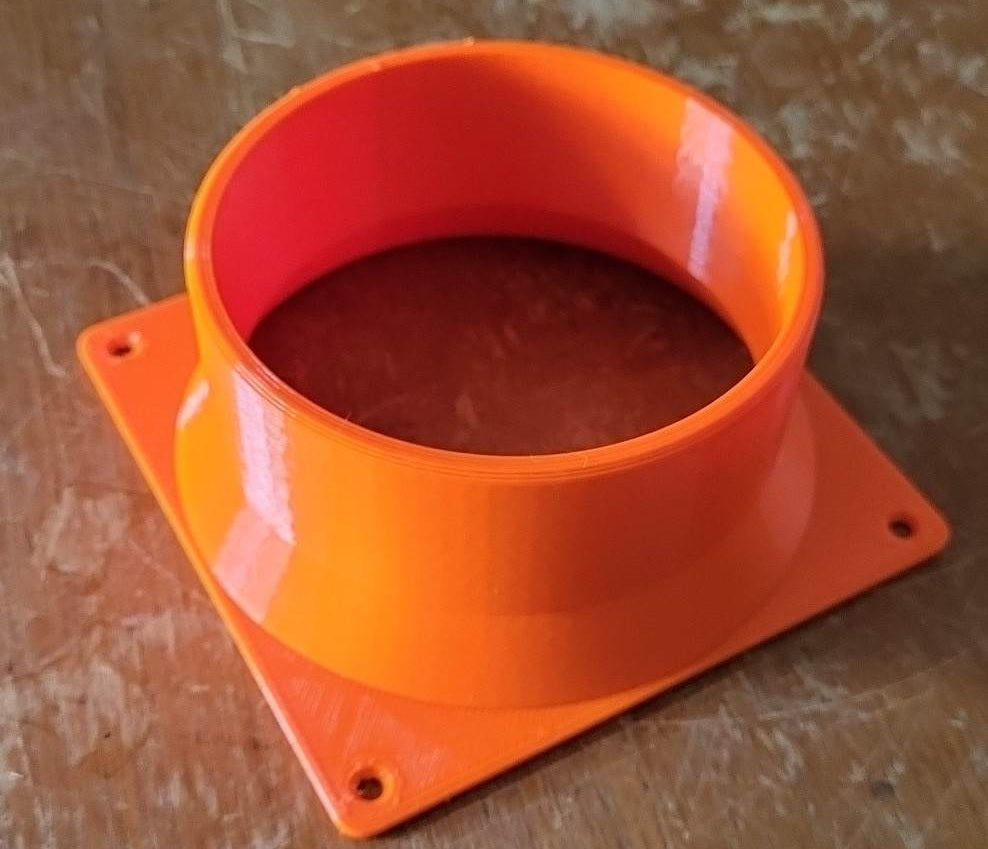120mm Fan to 4 Inch Duct Adapter (Customizable)