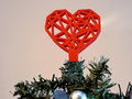 Geometric Heart Tree Topper